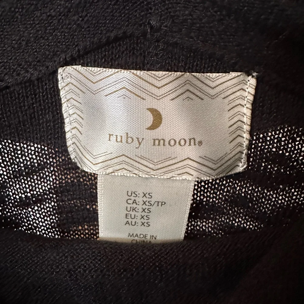 Ruby Moon Black Cowl Neck Sweater Size XS - Picture 2 of 4